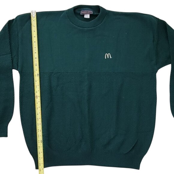 Vintage McDonald’s Crew Neck Sweater XXXL Green Cotton Logo USA Andrew Rohan NEW - Picture 7 of 12